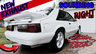 88 Foxbody Mustang 306 Gets a NEW Race Exhaust  SpinTech Super Pro Street [upl. by Vassili]