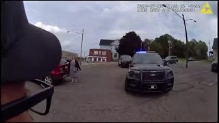 VIDEO Woman rams police cruiser in Alliance [upl. by Rahmann]