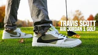 TRAVIS SCOTT Air Jordan 1 Low GOLF Neutral Olive REVIEW amp On Feet [upl. by Kinzer]