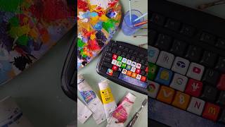 customising keyboard part 20 art acrylic acrylicpainting painting artist acrylicpaint drawing [upl. by Berti168]