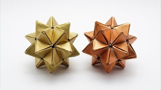 ORIGAMI TRIAKIS ICOSAHEDRON Jo Nakashima [upl. by Feeley36]