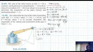 12–191 Kinematics of a Particle Chapter 12 Hibbeler Dynamics Benam Academy [upl. by Tilagram]