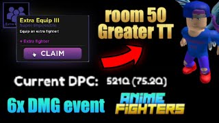 ROOM 50 with 6x DMG event Roblox Anime Fighters Simulator [upl. by Uhayile]