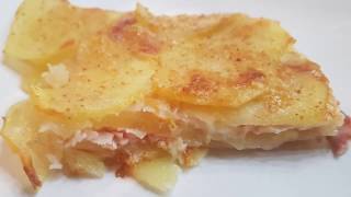 TORTINO DI PATATE AL FORNO CON PROSCIUTTO COTTO E FORMAGGIO  FoodVlogger [upl. by Athalee]