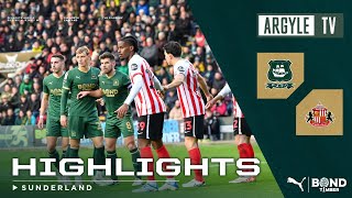 Plymouth Argyle v Sunderland highlights [upl. by Sinne]