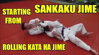 SANKAKU JIME STARTING FROM ROLLING KATA HA JIME [upl. by Tremml579]