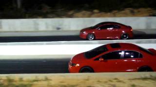 07 Civic Si Vs Scion Tc bolt ons [upl. by Barnet689]