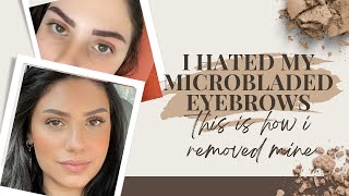 Microblading gone wrong and how I fixed it at home microblading vlog eyebrows [upl. by Romie]