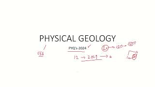 UPSCCombined Geoscientist Examination Prelims  Physical Geology 2024 PYQ Part1 [upl. by Eilram]