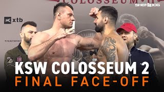 Arek Wrzosek vs Bogdan Stoica KSW 83 Colosseum 2 Faceoff [upl. by Shalna]