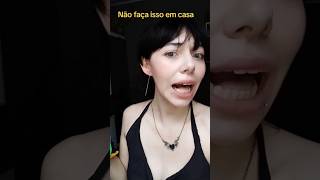 FUREI COM AGULHA SOZINHA EM CASA 😨 shorts piercing asmr [upl. by Kyrstin]