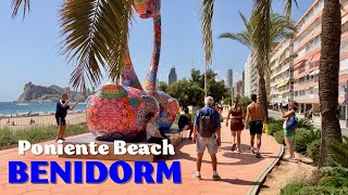 Visit Benidorm 🏖️ Poniente Beach Modern Promenade Walking Tour in Alicante Spain [upl. by Nor]