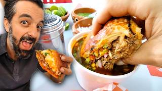 Torta Covered In CHEESE  Mexican Street Food [upl. by Flita]