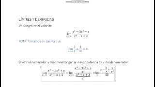 29 Encuentre el límite o demuestre que no existe lim x43x2xx3x2 cuando x→∞ [upl. by Chuipek]