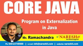 Core Java Tutorials  Program on Externalization in Java   MrRamchandra [upl. by Ginzburg462]