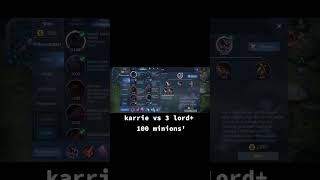 karrie vs lord mobilelegends mlbb [upl. by Grannias236]