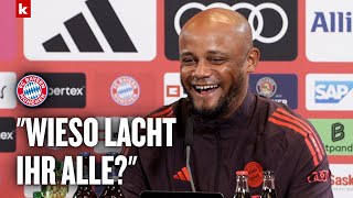 7 Jahre BayernTrainer Kompany sorgt auf der PK für Lacher  FC Bayern München [upl. by Rutan]