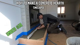 DIY Concrete Hearth for Basement Fireplace [upl. by Plantagenet]