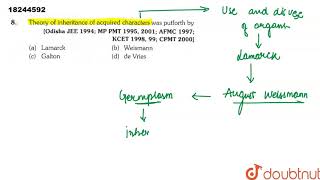 Key point of Lamarcks view about organic evolution is that every offspring [upl. by Thorrlow]