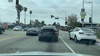 LA Drive  Culver Boulevard from Marina del Rey to Overland Avenue in a Chrysler Pacifica Hybrid [upl. by Lot531]