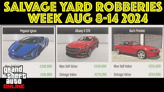 GTA Online  Salvage Yard Robberies  week Aug 814 [upl. by Laurentia973]