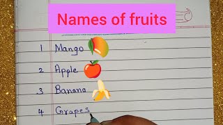 Name Of Fruits In English  Fruits Vocabulary  Phalo Ke Naam Angreji Mein [upl. by Eceeryt]