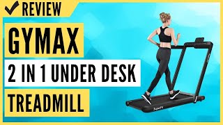 GYMAX 2 in 1 Under Desk Treadmill 225HP Folding Walking Jogging Machine with Dual Display Review [upl. by Sayers711]