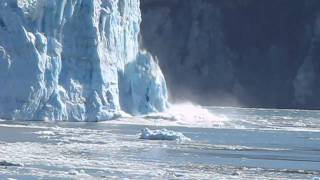 Hubbard Glacier Calving  Two HUGE ones  September 16 2010 [upl. by Roseanna]