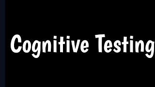 Cognitive Testing  Cognitive Impairment  Cognitive Ability Test [upl. by Eiramanel]