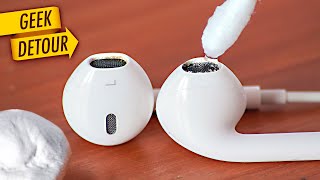 How to Clean AirPodsApple EarPods remove wax cleaning your earphonesearbuds safely quick amp easy [upl. by Radburn525]