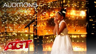 Golden Buzzer 9YearOld Victory Brinker Makes AGT HISTORY  Americas Got Talent 2021 [upl. by Ahsrav]