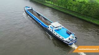 Binnenvaartschip Devyante op het Amsterdam Rijnkanaal  binnenvaart  scheepvaart [upl. by Leinahtan420]