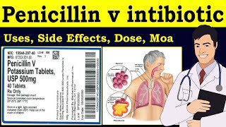 Penicillin v  Penicillin v  Antibiotic Drugs  mechanism  penicillin VK 500mg  Uses Side Effect [upl. by Dohsar894]