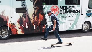 Never Summer longboard demo at NS Factory Denver CO [upl. by Nirad]