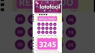 RESULTADO DA LOTOFÁCIL 3245 [upl. by Jeni91]