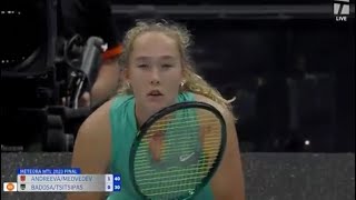 16 yo Mirra Andreeva  Medvedev match point vs Paula Badosa  Tsitsipas World Tennis League [upl. by Freeman191]