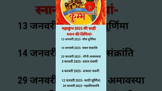 2025 Shahi snan ki tithihindufestival mhakumbhmotivation hindufestival [upl. by Derr]