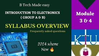 KTU 2024 SCHEME INTRODUCTION TO ELECTRICAL amp ELECTRONICS PART 2  SYLLABUS OVERVIEW amp FREQUENT QN [upl. by Adiazteb970]