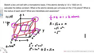 Body centered cubic structure 1  Physical Electronics [upl. by Nonnac325]