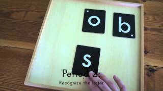 Montessori 3 Period Lesson Learning sounds with Montessori sandpaper cards [upl. by Itin804]