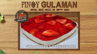 STRAWBERRY CHEESECAKE Pinoy Gulaman Recipe [upl. by Yeliac]