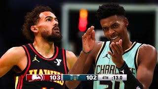 Hawks vs Hornets MUSTSEE FINAL 2 MINUTES 🔥😱 [upl. by Beesley]