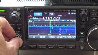 Icom IC7300 Spectrum ScopeWaterfall Options [upl. by Eelyme]