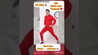 Ajio Winter ❄️ collection 🛍️ Mens wear tracksuit 💞shorts shopping ajio menswear youtubeshorts [upl. by Farrica]