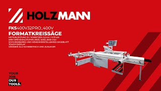 HOLZMANN FKS400V32PRO400V Formatkreissäge  panel saw official HOLZMANN [upl. by Zzaj]