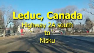 Leduc Canada  Highway 2A to Nisku via Sparrow Road [upl. by Emelun]