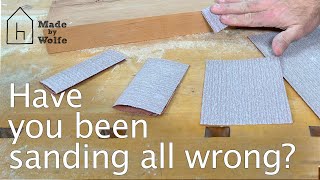 HAND SANDING how to use sandpaper correctly by folding it differently [upl. by Ursel94]