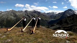 Alphorn Players in Nendaz Switzerland [upl. by Annawot]