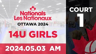 2024 Volleyball Canada Nationals 🏐 Ottawa 14U Girls  Day 1  AM Wave  Court 1 20240503 [upl. by Tolkan623]