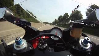 Motorcycle Rear Tire Blow at 200 kmh [upl. by Naga941]